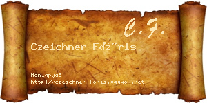 Czeichner Fóris névjegykártya